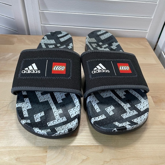 Adidas  Black and Gray Slides main image 7